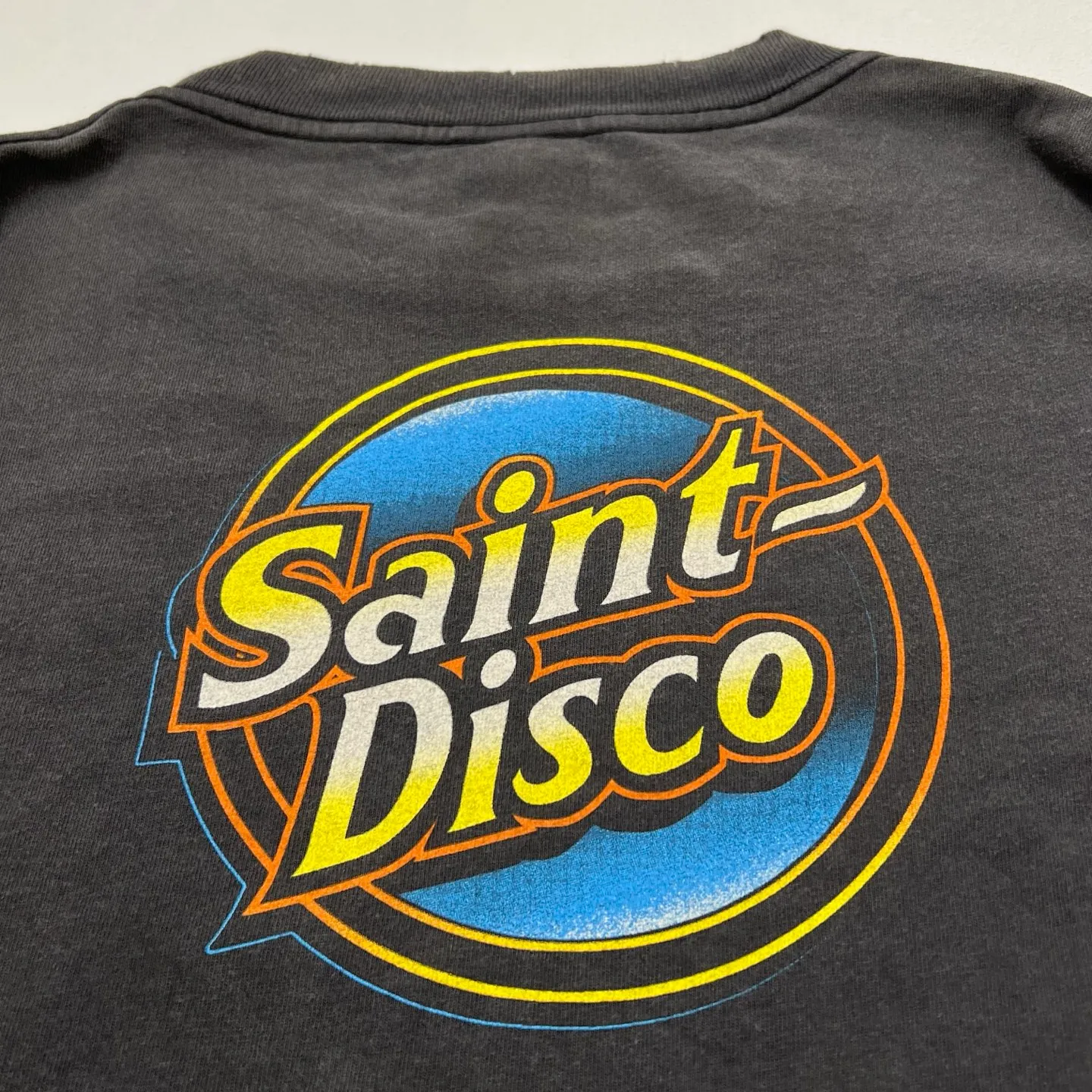More details SAINT Mxxxxxx x TEFLON DISCO SAINT DISCO ML_LS TEE/BLK Eagle Feather Spider Web Distressed Long Sleeve S-XL Ready-to-wear Assute dyeing, water spray fading treatment, customized TEFLON DISCO co-branded accessories, hand-splashed ink, wormhole fraying treatment, genuine level printing process